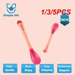 Spoons 1/3/5PCS Silicone Baby Feeding Tableware Waterproof Spoon Temperature Sensing Spoonsuitable For Children's