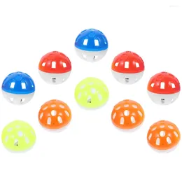 Other Bird Supplies 10 Pcs Hollow Bell Ball Plastic Balls Toys For Parrots Medium Cage Cone Tail Chew