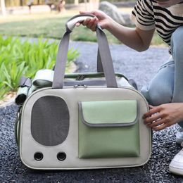 Cat Carriers Portable Pet Carrier Strong Stand Lightweight Bag Breathable Travel For Dogs Cats Foldable Durable