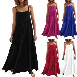 Party Dresses Summer Women Casual Loose Maxi Dress Sexy Spaghetti Strap Boho Beach Female Sleeveless Vest Long Vestidos