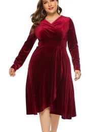 Dresses Veet Dress for Women Plus Size Long Sleeve Christmas Elegant Midi Party Evening Bodycon Dress Sexy Loose Women's Clothing 2022