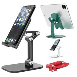 Cell Phone Mounts Holders Mobile Holder Support Desk Stand For Ipad Adjustable Metal Desktop Tablet With Retail Box6505430 Drop Delive Otqog