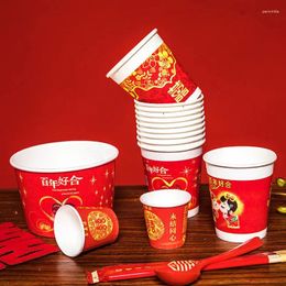 Disposable Cups Straws Tea Cup Customizable Printed Thickening Party Supplies Wedding Ice Cream