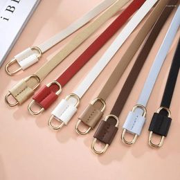 Belts Slim Side PU Leather Belt Fashion Korean Style Simple Dress Decoration Jeans Decor Trouser Thin Waist Students