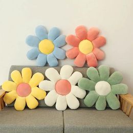 Pillow Small Daisy Flower Cute Plush Throw Office Chair Nap Bedroom Tatami Living Room Floor