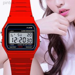 Wristwatches Pink Children Digital Watches Silicone Strap Boys Girls Electronic Watch Chronograph Alarm Cute Students LED Clock Montre Enfant 24329