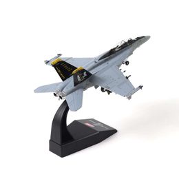 1:100 NAVY F/A-18F Hornet VF-84 Jolly Rogers Two-seater Carrier-based Metal Fighter Diecast Aeroplanes Military Display Model Aircraft for Collection