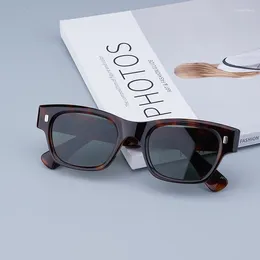 Sunglasses High Quality Vintage Fashion Zogan Classical Square Design Jazz Art Style Thick Acetate Sun Glasses Women Man
