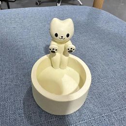 Candle Holders Design Holder Resin Cartoon For Room Kitchen Bathroom Kitten Dog Candlestick Desktop Decoration