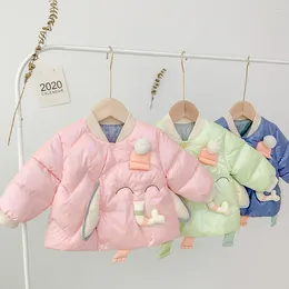 Down Coat Children's Jacket Baby Toddler Boys Autumn Winter Clothes For Girls Cartoon Covered Button Kids Warm Outerwear