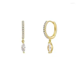 Dangle Earrings TIANDE Gold Colour Cute Horse Eyes Drop For Women Colourful Zircon Piercing Fashion Jewellery Wholesale