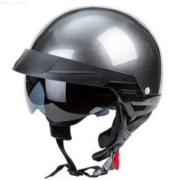 Motorcycle Helmets The newly arrived open motorcycle helmet and cruiser helmet DOT feature controllable sunglasses for all seasonsL204