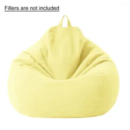 Chair Covers 100x120cm Dustproof Outdoor Indoor Cotton Linen Accessories Zipper Solid Without Filler Furniture Protection Bean Bag Sofa