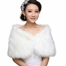 wedding Bolero Outerwear Accories Urged Wrap Bride Formal Winter Cape Bride Fur Shawl Wedding Jackets Wrap F6NV#