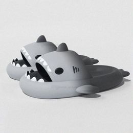 Summer Home Women Shark Slippers Anti-skid EVA Solid Color Couple Parents Outdoor Cool Indoor Household Funny Shoe90ie#