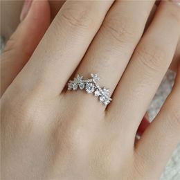 luxury rings for women 925 sterling silver white diamond designer ring woman engagement wedding 5A zirconia Jewellery casual daily outfit travel gift box size 5-9