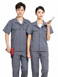 bamboo Fibre Worker Clothing Anti Static Working Uniforms Electric Factory Workshop Coveralls Plain Colour Summer Worker Suit 4xl G2LG#