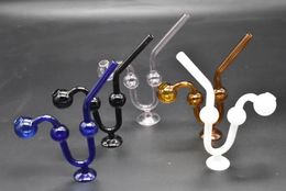 Colorful Snake Glass Pipes Glass Bong Oil Burners Snake shape smoking dogo Water Pipes Glass smoking pipes with balancer LL
