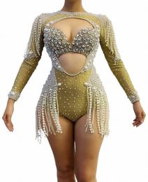 stunning Full Beading Rhineste Bodysuits For Women Party Birthday Queen Stage Performance Singer Luxury Photography Costume 97qW#