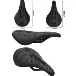 Bicycle Saddle 3D Printing Racing Saddle MTBRoad Bike Saddle Ultralight Soft Hollow Comfortable Cycling Seat Cushion 240319