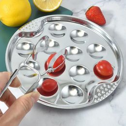 Mugs Baking Pans Stainless Steel Seafood Plate Oyster Platter Arrangement Escargot Metal Dish For Kitchen Useful