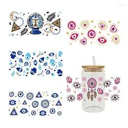 Window Stickers Evil Eyes UV DTF Sticker For 16oz Cup Wrap Transfer Custom Label DIY Logo Self Adhesive D8557