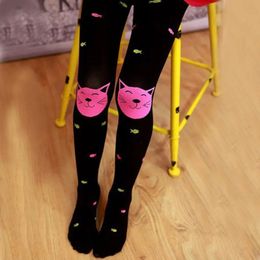 Girls Tights Bearded Girl Fashion Knitted Stocking Baby Pantyhose Cartoon Warm Cotton 38Y 240322
