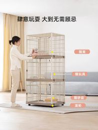 Cat Carriers Luxury Cage Home Villa Pet Large Space Three Floors Indoor Nest House Resin Carrier