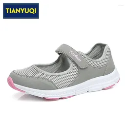 Walking Shoes TIANYUQI Women Flats Summer Breathable Mesh Outdoor Lightweight Sneakers