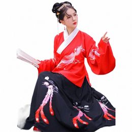 phoenix Embroidery Hanfu Women Dance Costume Oriental Fairy Dr Folk Festival Outfit Rave Performance Clothing 2 Pcs DC4680 j8DO#
