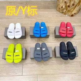 Alphabet Paris Slippers for Men and Women Summer Waterproof Non Slip b Family One Line Couple Outdoor Beach Shoes