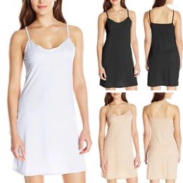 Casual Dresses Womens Sling Solid Short Dress Sleeveless Slip Under Holiday Summer V Neck Women