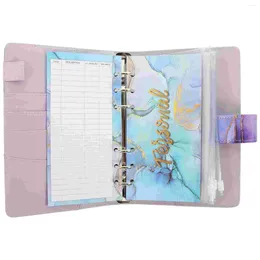 Binder Ledger Budget Loose Leaf Book Marbling Financial Planner Planning Notebook Alloy