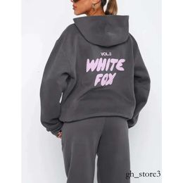 Fox Hoodie Tracksuit White Designer Fox Hoodie Sets Two 2 Piece Set Women Mens Clothing Sporty Long Sleeved Pullover Hooded Tracksuits Spring Autumn Winter Sma 521
