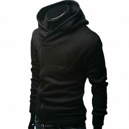 spring Autumn Men's Casual Turtleneck Sweatshirt Lg Sleeve Zipper Sports Hoodies Coat Tracksuit Male Hip Hop Sweatshirt Tops B5ZS#