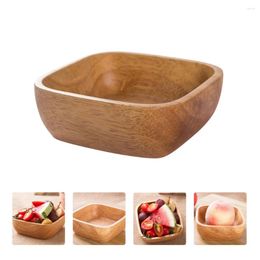 Dinnerware Sets Wooden Bowl Salad Container Fruit Tray Tableware Simple Dessert Plate Platter