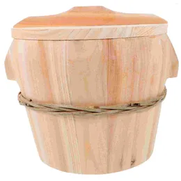 Double Boilers Steamed Rice Barrel Wooden Bucket Steaming Dumpling Steamer Manual Restaurant Household