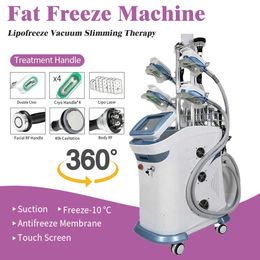 Slimming Machine 9 In 1 360 Degree Multifunctional Cryolipolysis Cavitation Cryo Lipo Cooling Losing Weight With Vertical 5 Handle Machine