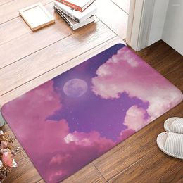 Bath Mats Pink Galaxy Floor Mat For Shower Home Entrance Starry Sky Quick Dry Bathroom Velvet Soft Non-slip Toilet