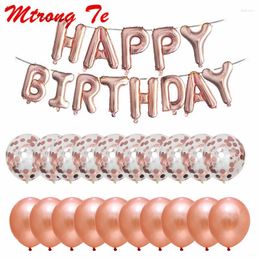 Party Decoration 33pcs/set 16inch Happy Birthday Letter Alphabet 12" Transparent Confetti Inflatable Air Globos Ball