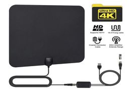 50 Miles Indoor Digital HDTV Antenna with ATSC DVB T2 Antenna for TV 1080P Easy Installation High Reception Amplified Antenna5474113