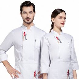 waterproof Chef Overalls Waiter Work Uniforms Clothes Western Restaurant Hotel Kitchen Wholesale 20cD#