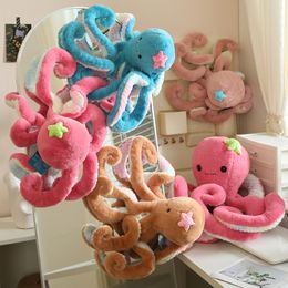 New Octopus Plush Toy Parent-child Couple Gift with suction cups, cute and oversized tentacle doll 50cm