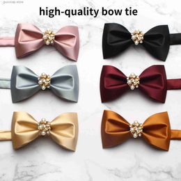 Bow Ties Reusable blue red wool Women children velvet boy girl men flexible green color bow tie black accessories Gentleman groomsmen Y240322