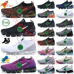 Airs Women Mens Fly knits 3 Vapores Maxs Black white Green Blue Volt Red Yellow Laser Fuchsia Running Shoes Flash Crimson Moon Landing Trainers Sneakers Sport