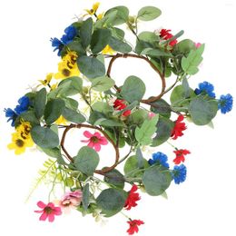 Decorative Flowers Artificial Garland Eucalyptus Wreath Wedding Centerpieces For Tables Rings Small Wreaths Indoor Floral Green