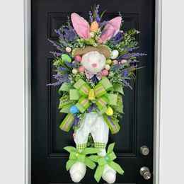 Decorative Flowers Easter Wreath Spring Decorations Extra Large Size Front Door Wall Window Decor Farmhouse Decoration