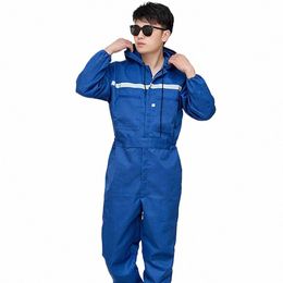 work Clothes Reflective Zipper Pockets Unisex Work Overalls Safety Worker Coveralls for Auto Repairmen Mechanics for Dust-proof q0Mi#