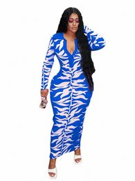 somoia Plus Size Dr Butt Up Lapel Bodyc Dr Lg Sleeve Vintage Print Lg Dres Streetwear Party Dres Wholesale m2NR#