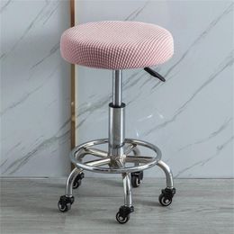 Chair Covers 28-40cm Simple Home Office Conference Stool Cover Round Bar Dining Slipcover Counter Protector For Wedding Party